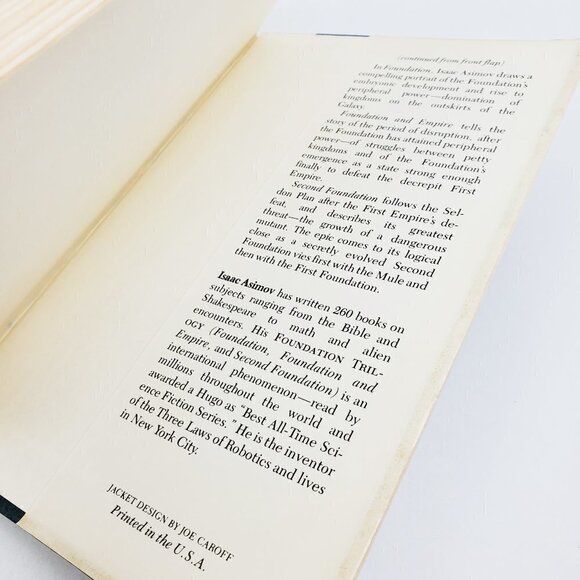 Isaac Asimov Foundation Trilogy Book Misprint BCE 1982 HCDJ Sci-Fi Classics - Picture 8 of 12